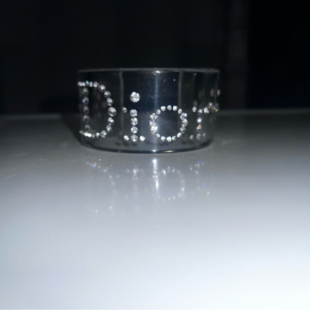 Dior clear cuff bracelet with Crystal Accents vintage. All crystals intact!!!!
